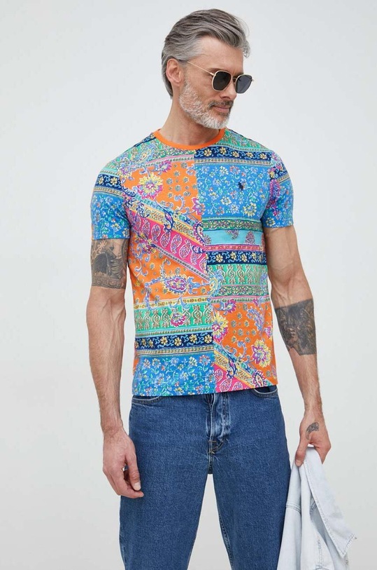 Bavlněné tričko Polo Ralph Lauren slim vícebarevná 710900529