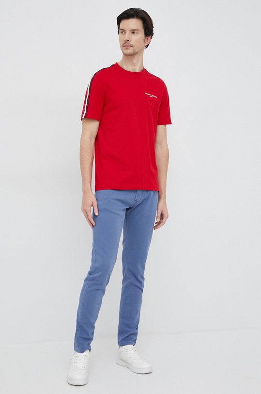 Tommy Hilfiger t-shirt bawełniany MW0MW30050.PPYX czerwony SS23