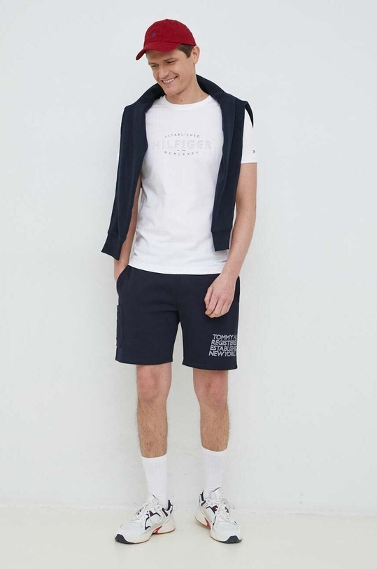 Tommy Hilfiger t-shirt bawełniany MW0MW30034.PPYX biały SS23
