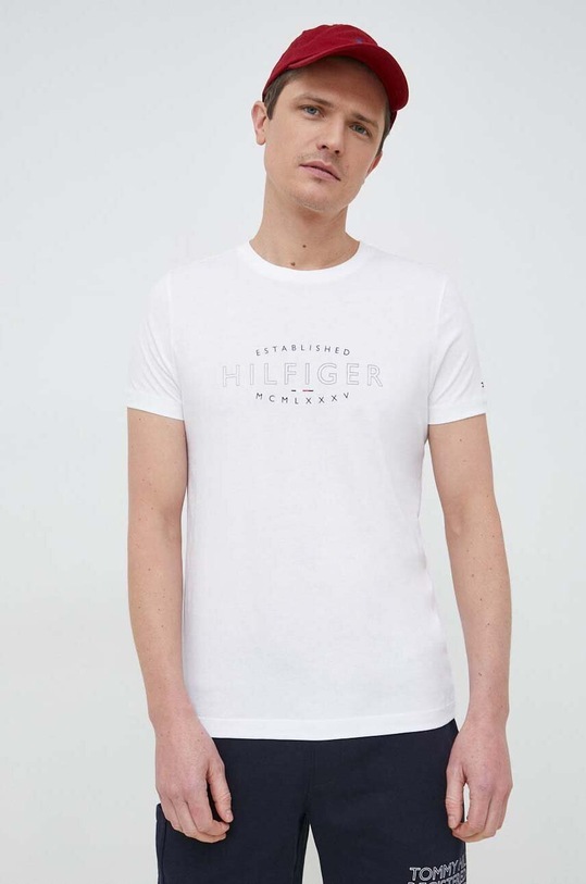 Tommy Hilfiger t-shirt bawełniany biały MW0MW30034.PPYX