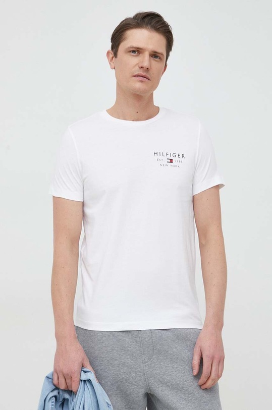 Tommy Hilfiger t-shirt bawełniany bawełna biały MW0MW30033.PPYX