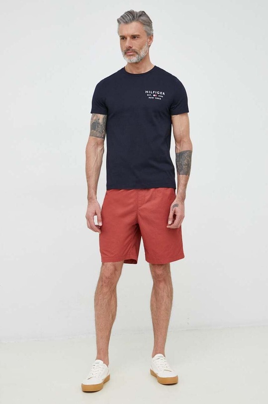 Tommy Hilfiger t-shirt bawełniany MW0MW30033.PPYX granatowy SS23