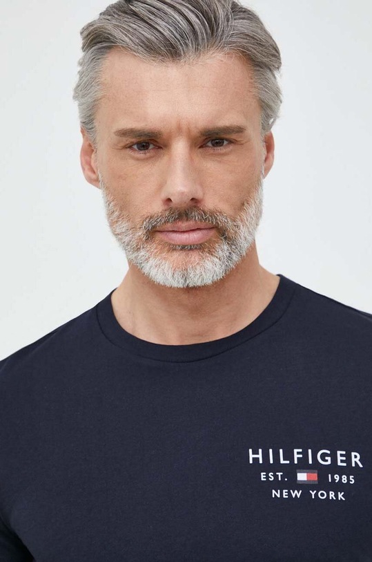 Tommy Hilfiger t-shirt bawełniany granatowy MW0MW30033.PPYX