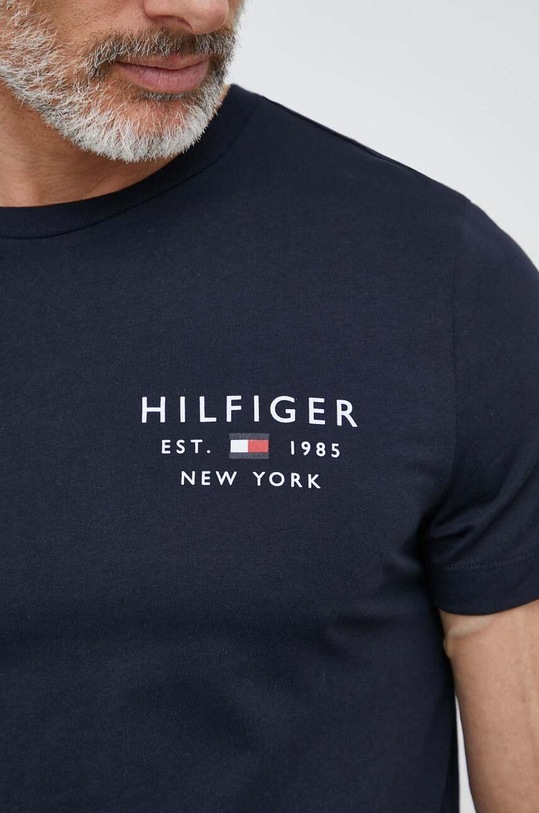 Tommy Hilfiger t-shirt bawełniany MW0MW30033.PPYX granatowy