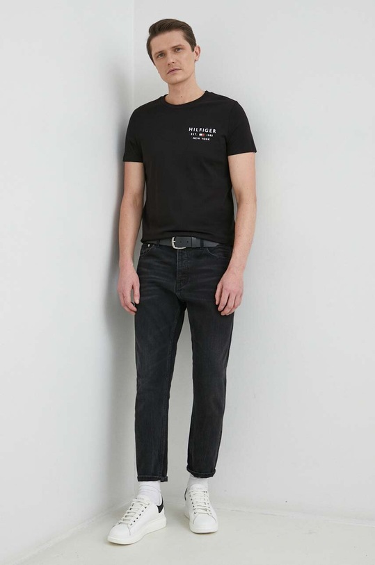 Tommy Hilfiger t-shirt bawełniany MW0MW30033.PPYX czarny SS23