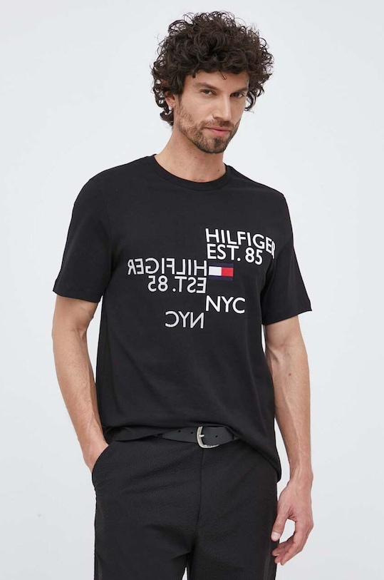 Tommy Hilfiger t-shirt bawełniany czarny MW0MW30037.PPYX