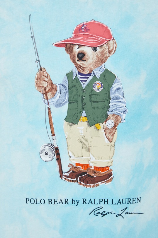 Бавовняна футболка Polo Ralph Lauren 710900826 блакитний