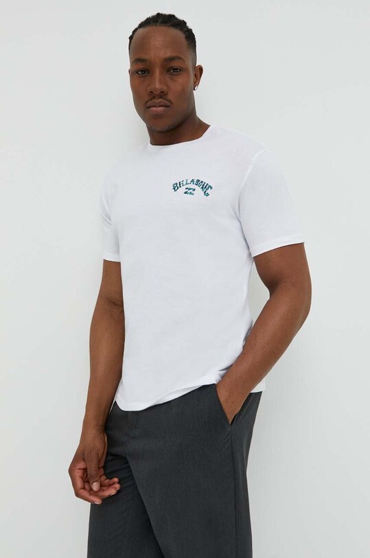 Billabong t-shirt bawełniany nadruk biały ABYZT01696