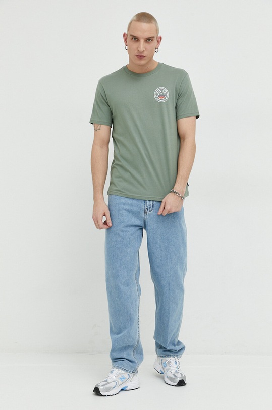 Billabong t-shirt bawełniany ABYZT01700 zielony SS23