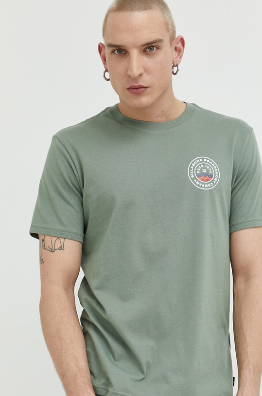 Odzież Billabong t-shirt bawełniany ABYZT01700 zielony