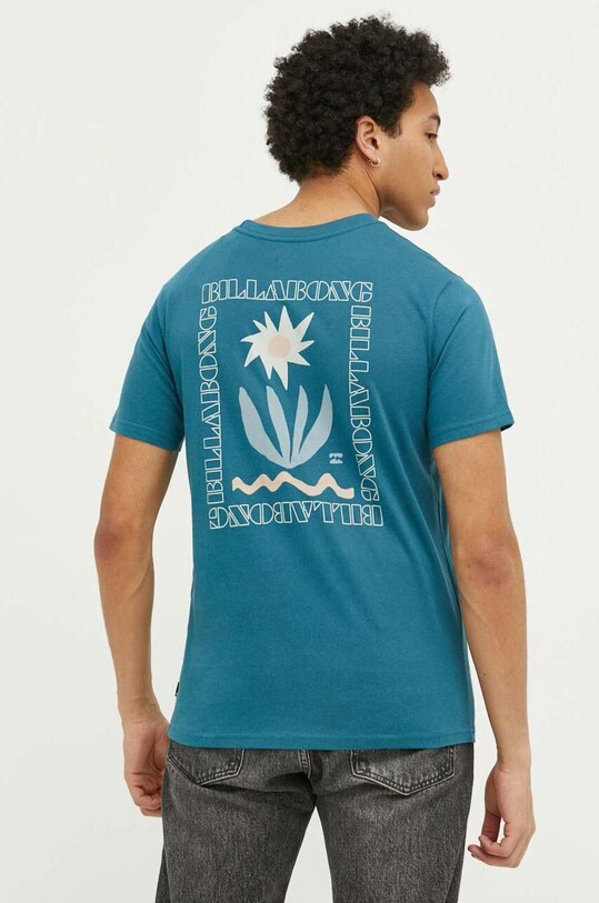 Billabong t-shirt bawełniany nadruk niebieski ABYZT01716
