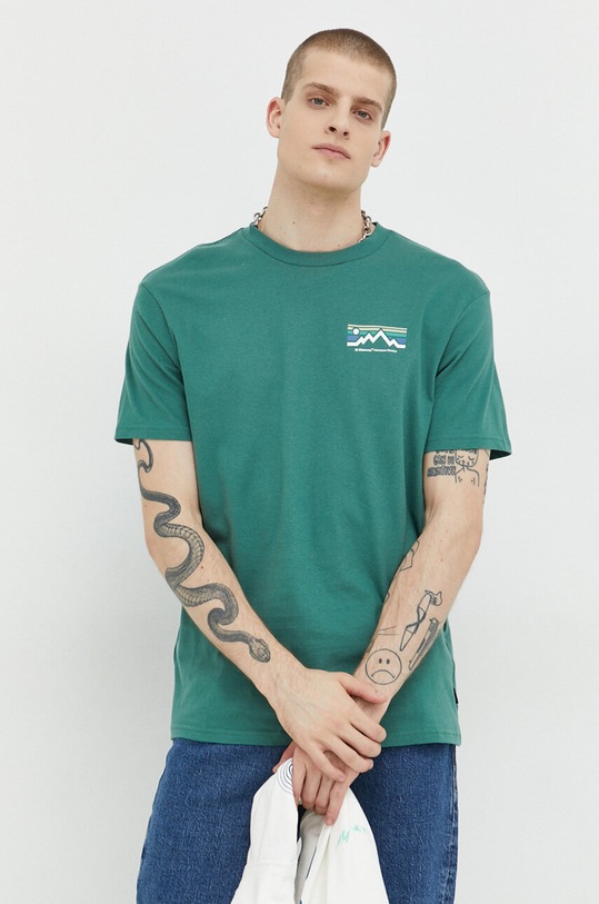 Billabong t-shirt bawełniany ABYZT01730 zielony SS23