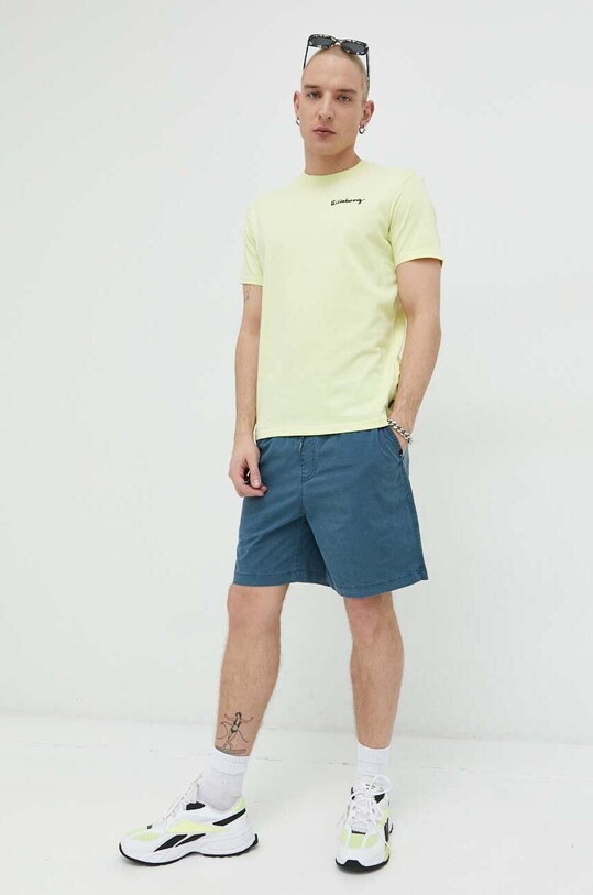 Billabong t-shirt bawełniany ABYZT01732 żółty SS23