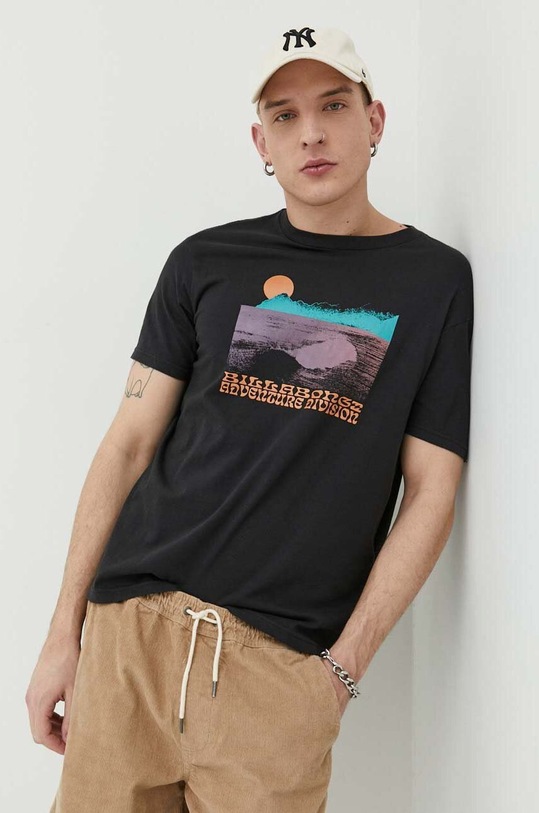 Billabong t-shirt bawełniany nadruk czarny ABYZT01744