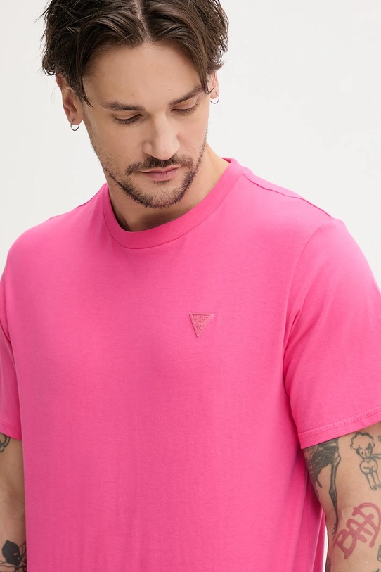 Бавовняна футболка Guess F3GI00.K8HM0 рожевий SS25