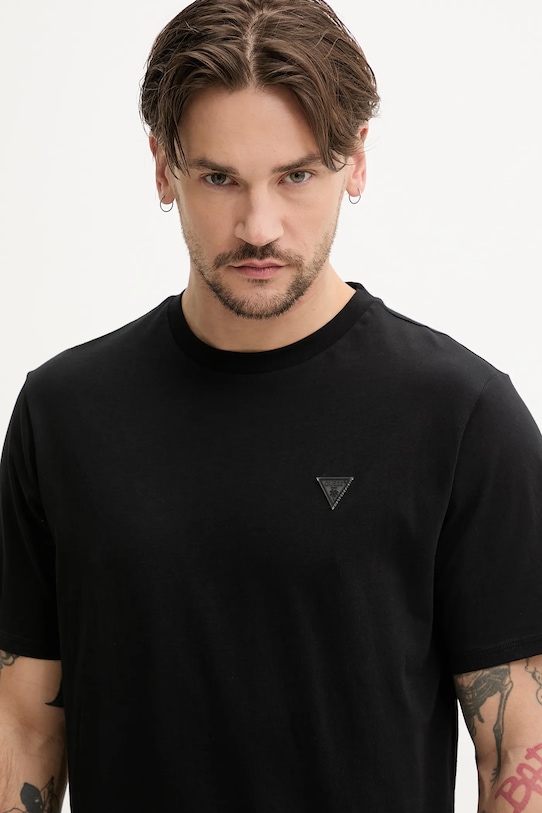 Pamučna majica Guess F3GI00.K8HM0 crna SS25