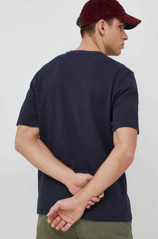 Odzież Sisley t-shirt bawełniany 34NHS1027.06U granatowy