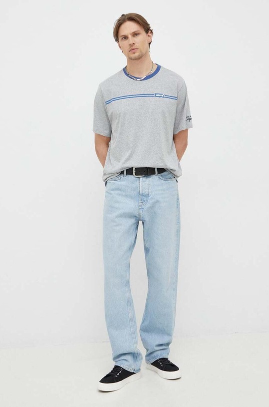 Bavlněné tričko Levi's 16143.0717 šedá SS23
