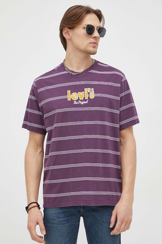 Levi's t-shirt bawełniany fioletowy 16143.0731