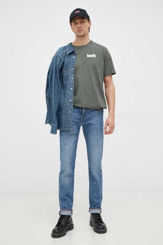 Levi's t-shirt bawełniany 16143.0737 zielony SS23