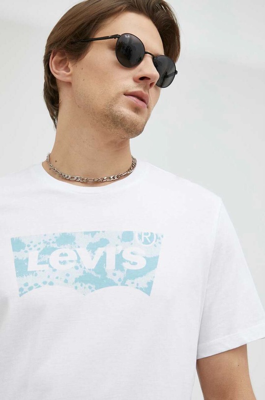 Levi's t-shirt bawełniany nadruk biały A2823.0179