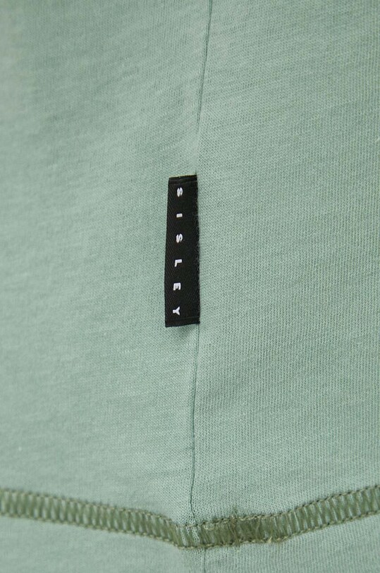 Sisley t-shirt bawełniany 3P7XS102H.39B zielony