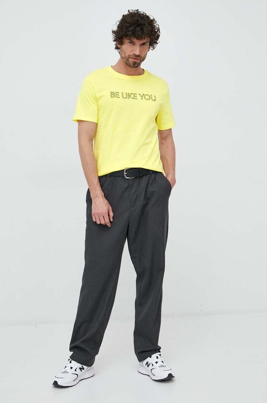 United Colors of Benetton t-shirt bawełniany 3096U1057.05G żółty SS23