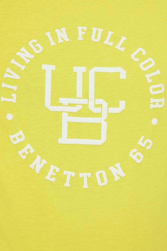 United Colors of Benetton t-shirt bawełniany 3YR3U1050.00D żółty
