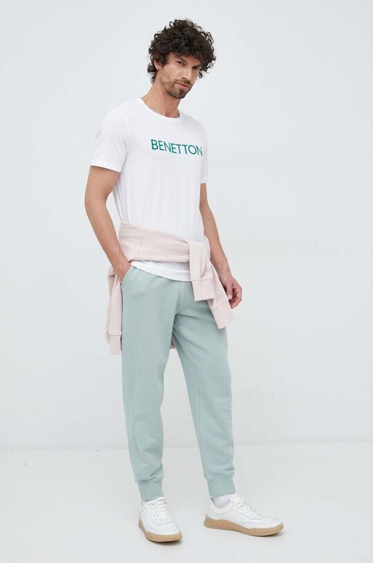 United Colors of Benetton t-shirt bawełniany 3I1XU100A.917 biały SS23