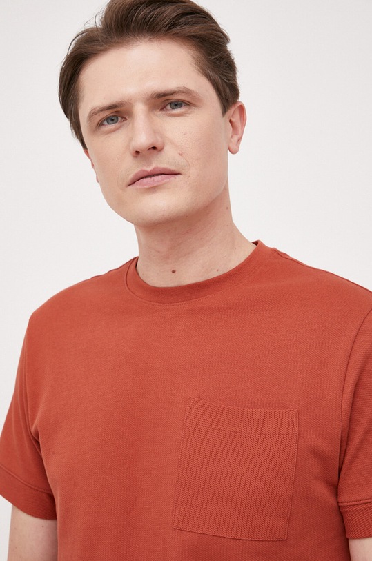 United Colors of Benetton t-shirt bawełniany czerwony 3JWNU104Y.3P5