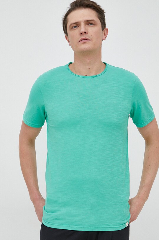 United Colors of Benetton t-shirt bawełniany bawełna zielony 3JE1J19A5.11N