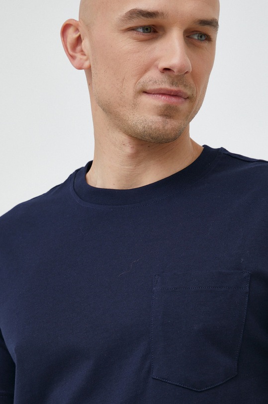 United Colors of Benetton t-shirt bawełniany granatowy 3BL0J19G5.016.