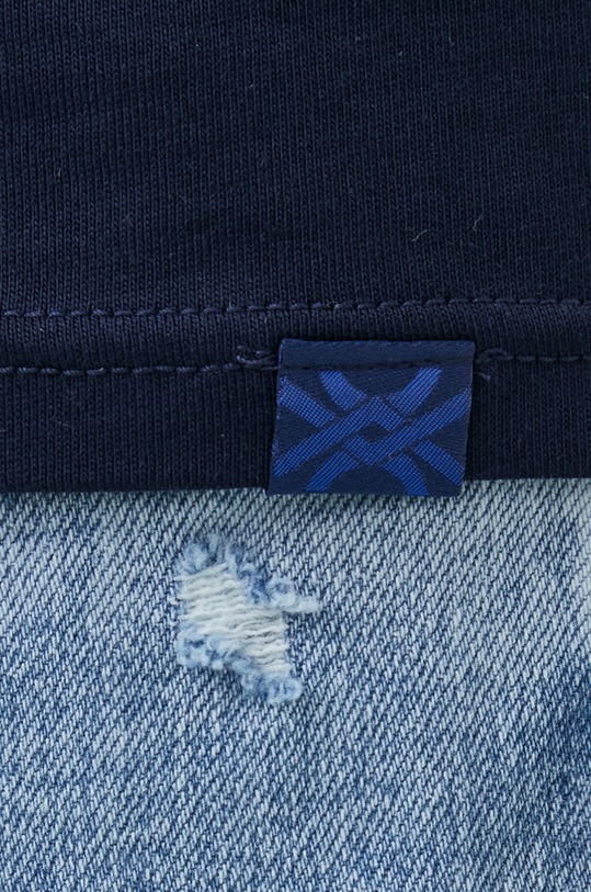 United Colors of Benetton t-shirt bawełniany 3BL0J19G5.016. granatowy