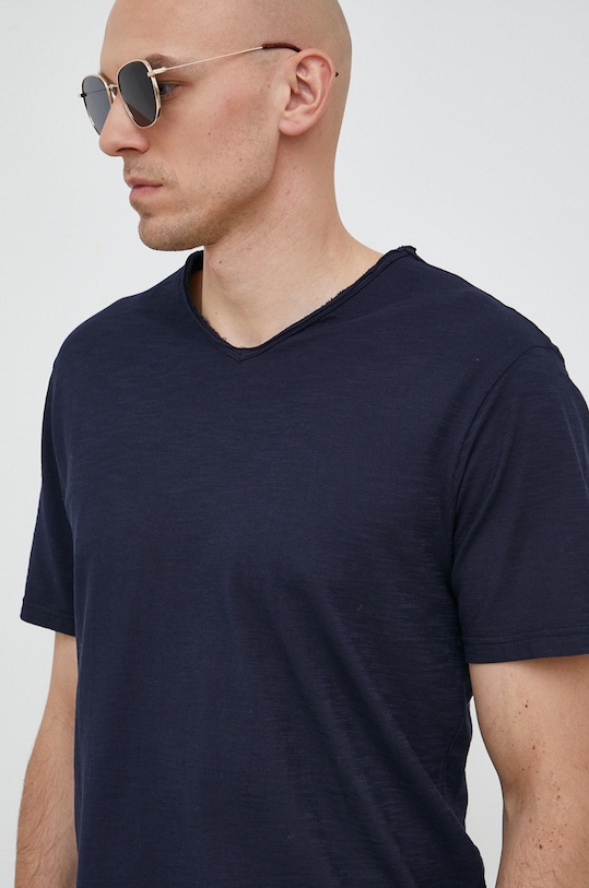 United Colors of Benetton t-shirt bawełniany granatowy 3JE1J4264.016