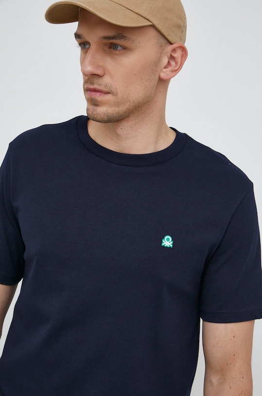 Bavlnené tričko United Colors of Benetton tmavomodrá 3MI5J1AF7.016..