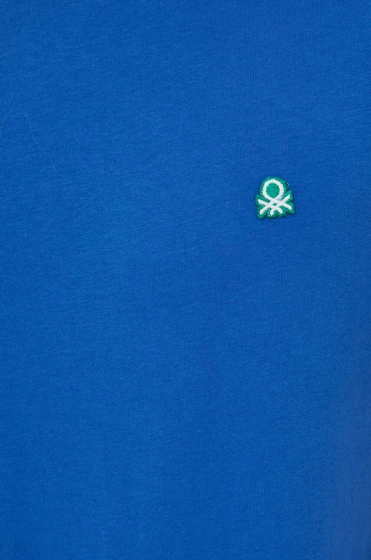 United Colors of Benetton t-shirt bawełniany 3MI5J1AF7.0W5 niebieski