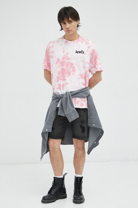 Bavlněné tričko Levi's 16143.0928 růžová SS23