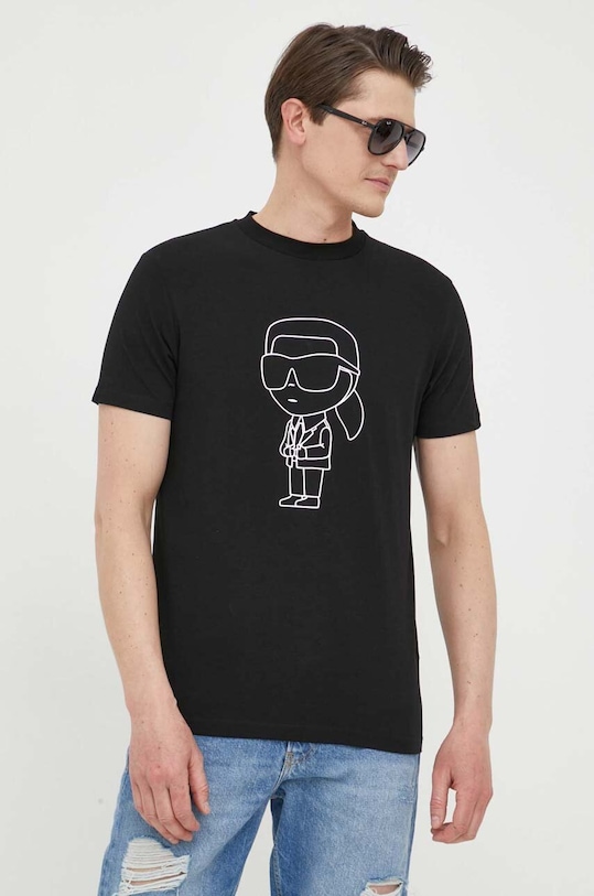 Karl Lagerfeld tricou print negru 532221.755082