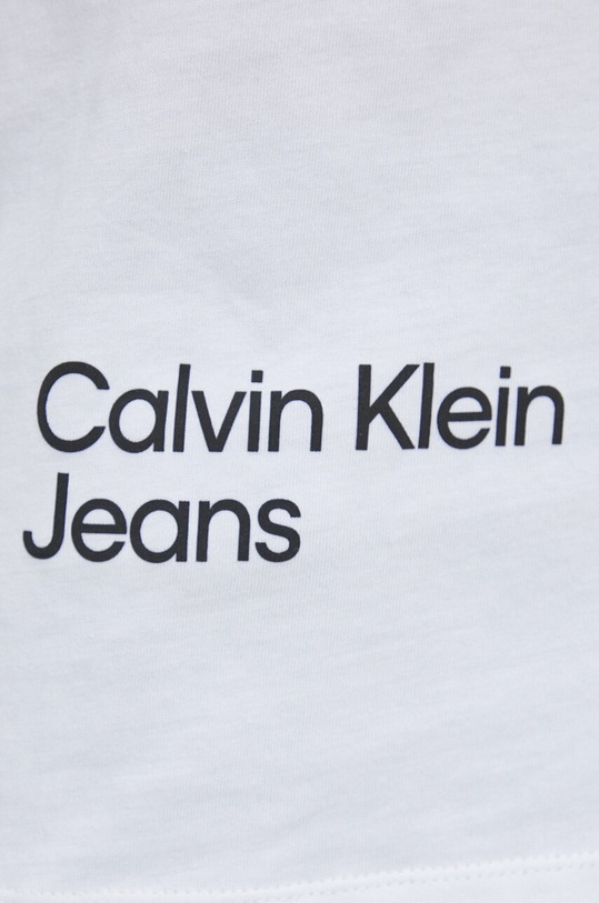 Calvin Klein Jeans tricou din bumbac J30J322881.PPYX alb