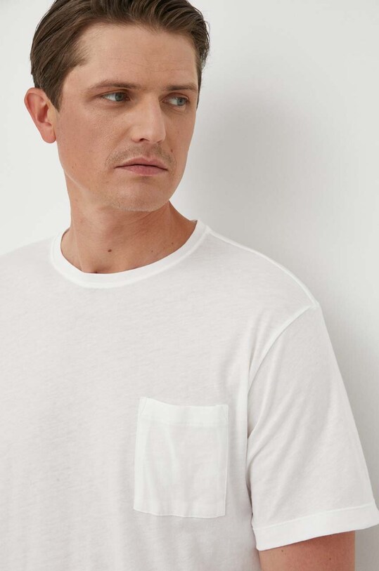 United Colors of Benetton t-shirt bawełniany biały 3P7XU105T.074