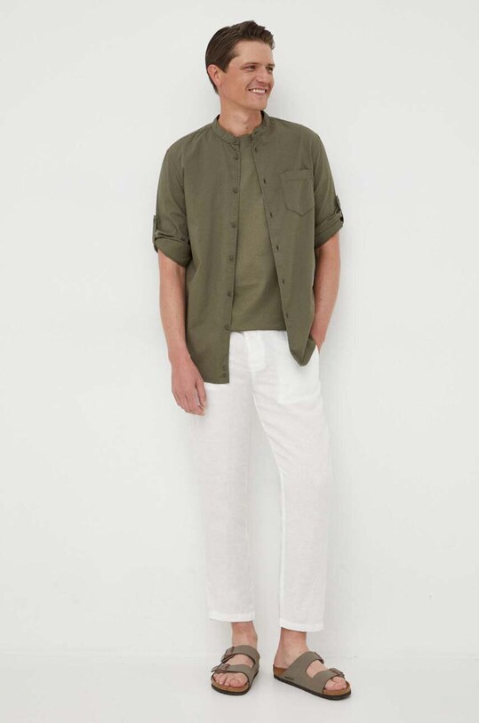 United Colors of Benetton tricou din bumbac 3P7XU105T.1Z9 verde SS23