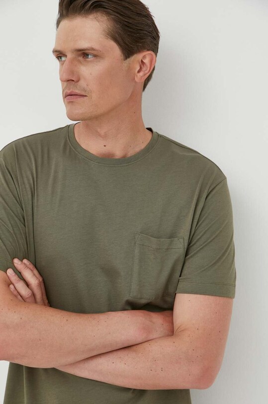 United Colors of Benetton tricou din bumbac verde 3P7XU105T.1Z9