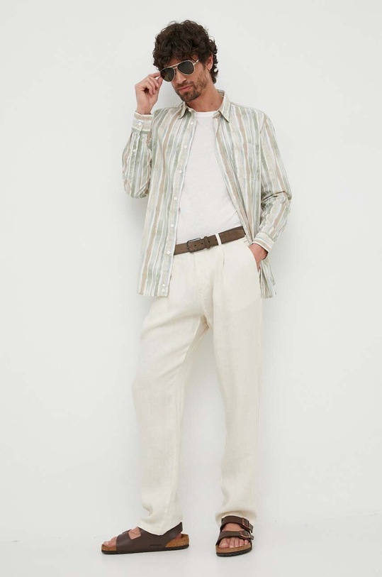 Βαμβακερό μπλουζάκι United Colors of Benetton 3P7XU1058.074 λευκό SS23