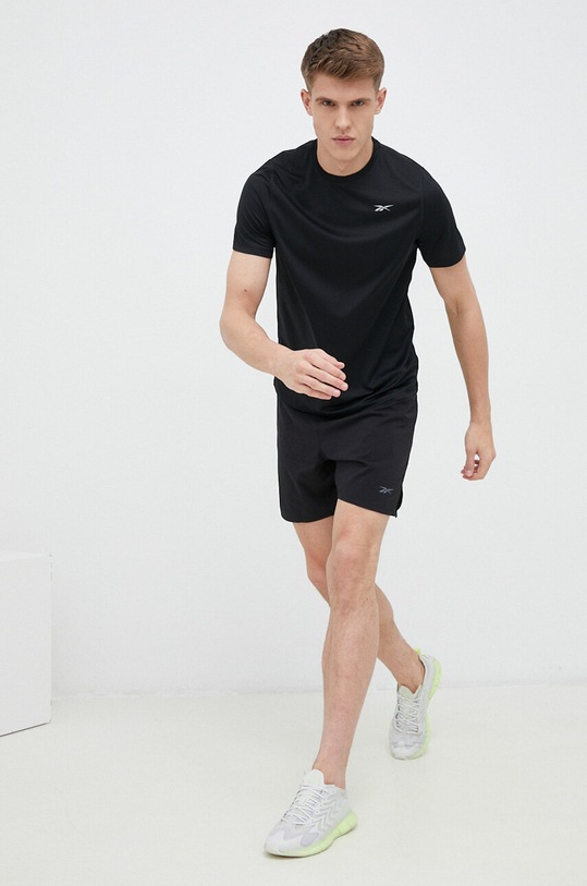 Reebok t-shirt do biegania HT8128 czarny SS23