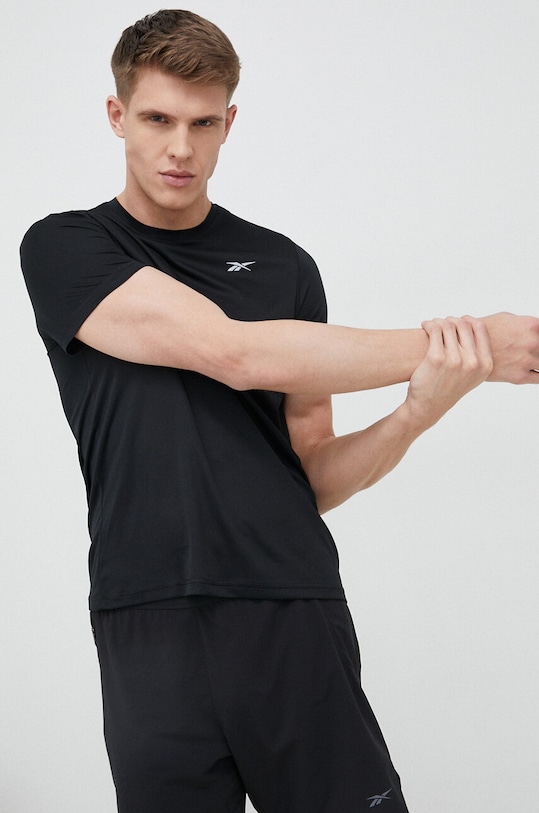 Reebok t-shirt do biegania czarny HT8128