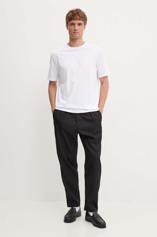 Bruuns Bazaar t-shirt bawełniany Gus BBM1542 biały AW24