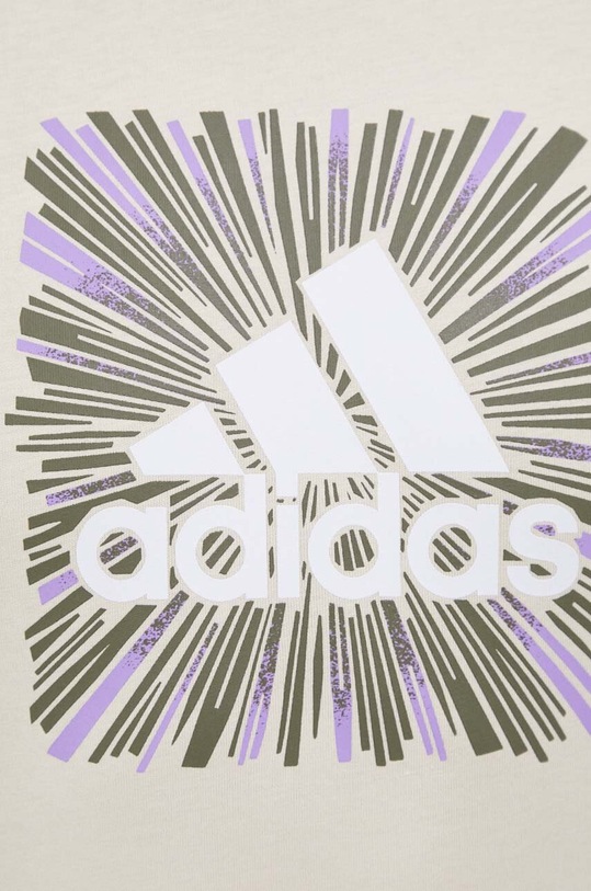 Tričko adidas béžová IC7788