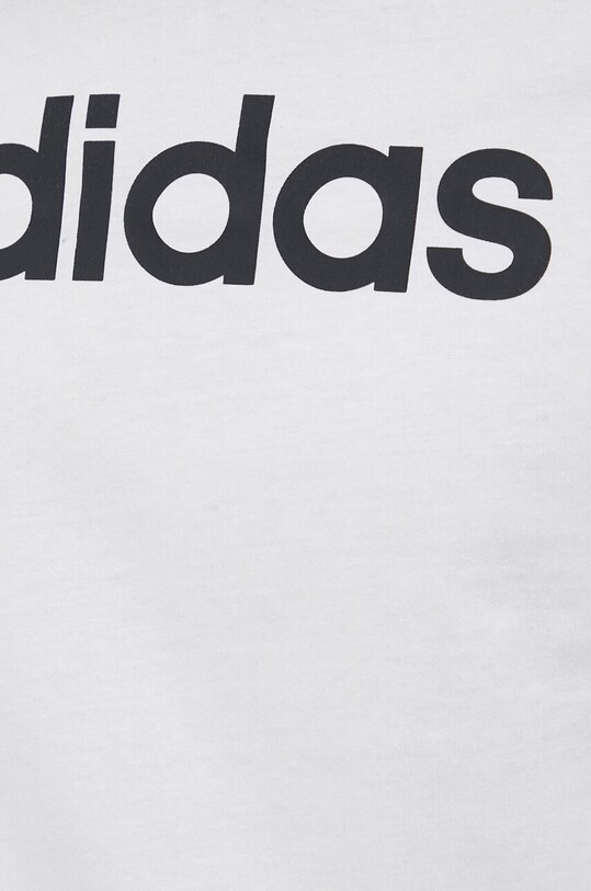 Памучна тениска adidas IC9276 бял