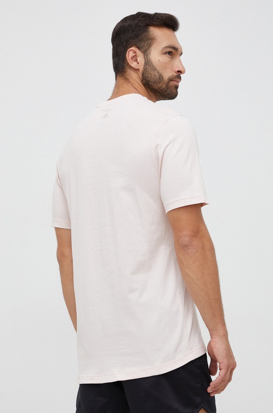 Odzież adidas t-shirt bawełniany IC9810 różowy