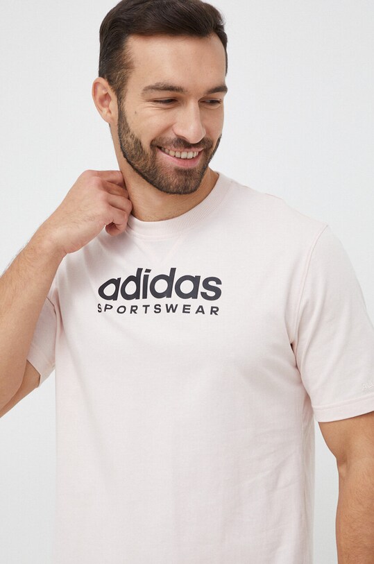 adidas t-shirt bawełniany różowy IC9810